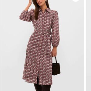 Tuckernuck Plum and Dusty Blue Floral Kai Dress - Sz Small (tags on, worn once)